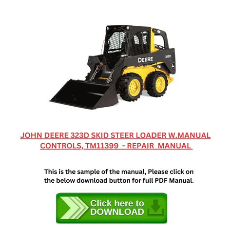 john deere 323d skid steer manual|john deere 323d review.